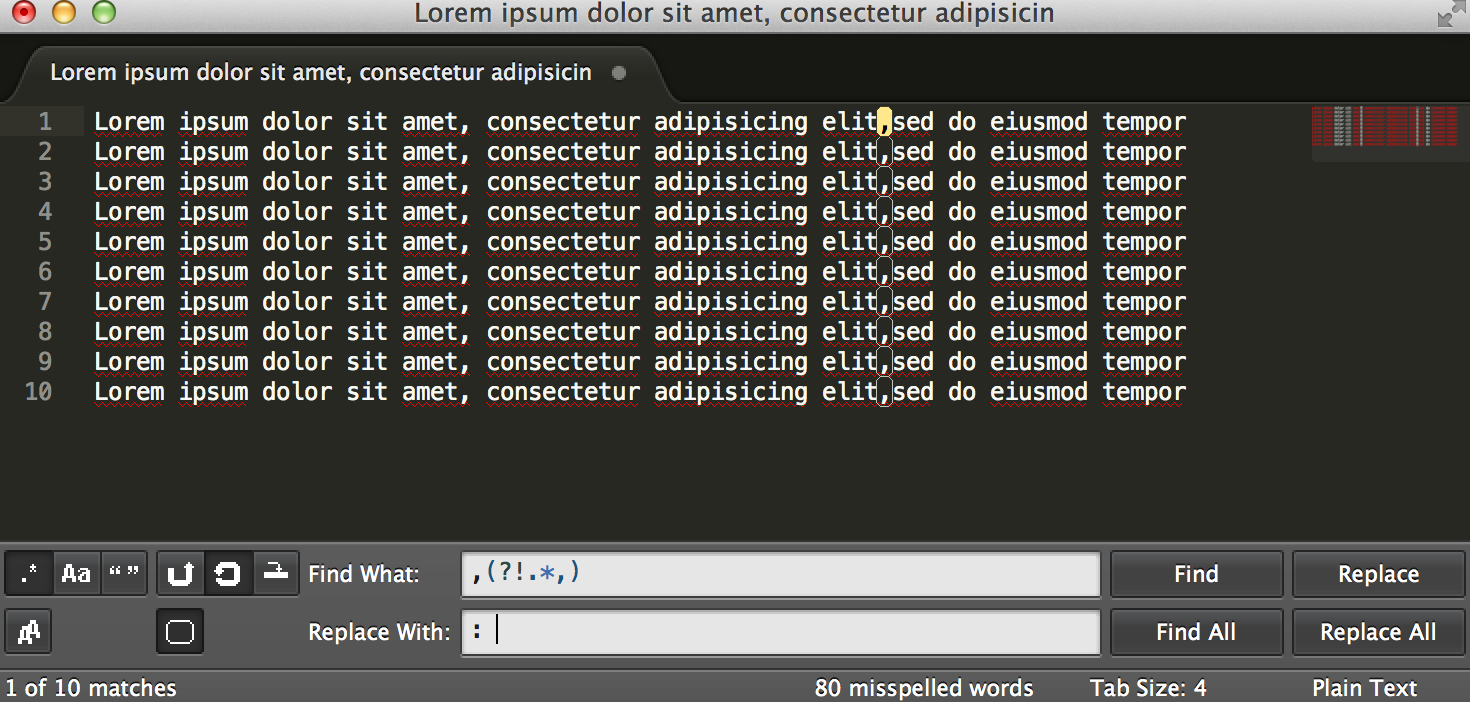 Screenshot showing before